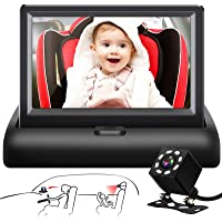 Shynerk Baby Car Mirror, 4.3'' HD Night Vision Function Car Mirror Display, Safety Car Seat Mirror Camera Monitored…