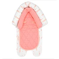 Travel Bug Baby & Toddler 2-in-1 Head Support Duo Head Support for Car Seats, Strollers & Bouncers (Pink/White)
