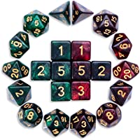 CiaraQ DND Dice Sets - 2 X 11 Polyhedral Dice (22pcs) for Dungeons and Dragons, Role Playing Table Game.