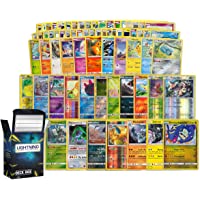 Holo Rare Pokemon Bundle- 50 Cards + 3 foil Cards, 3 foil/Holographic Rare Cards, Plus a Lightning Card Collection's…