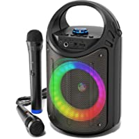 MASINGO 2022 New Bluetooth Karaoke Machine for Adults and Kids with 1 Wireless Karaoke Microphone and 1 Wired Mic - PA…