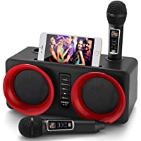 Karaoke Machine, ALPOWL Portable PA Speaker System With 2 Wireless Microphone for Home Party, Meeting, Wedding, Church…
