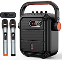 JYX Karaoke Machine with 2 Wireless Microphones for Adults, Portable Bluetooth Speaker with Shoulder Strap, HD Sound PA…