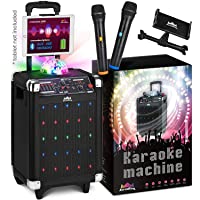 KaraoKing Karaoke Machine for Kids & Adults Wireless Microphone Speaker with Disco Ball, 2 Wireless Bluetooth…