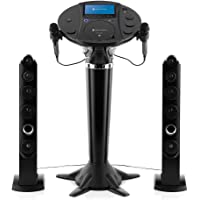 Singing Machine iSM1030BT Bluetooth Karaoke Pedestal, Karaoke Machine with Speakers, blue