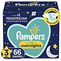 Pampers Diapers Size 3, 66 Count - Swaddlers Overnights Disposable Baby Diapers, Super Pack (Packaging May Vary)