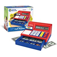 Learning Resources Pretend & Play Calculator Cash Register - 73 Pieces, Ages 3+ Develops Early Math Skills, Play Cash…