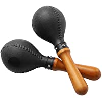 Percussion Maracas Pair of Shakers Rattles Sand Hammer Percussion Instrument with ABS Plastic Shells and Wooden Handles…