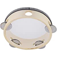 Hand Held Tambourine Drum 6 inch Bell Birch Metal Jingles Percussion Gift Musical Educational Drum Instrument for KTV…