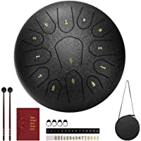 VIVOHOME 13 Notes 12 Inches Steel Tongue Drum Set C Key with Travel Bag, Mallets, Music Book, Finger Picks Percussion…