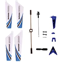 Junlinto,Syma S107G RC Helicopter Spare Parts Main Blades Set Replace Accessories Blue