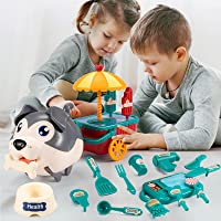 TEMI Interactive Puppy Toys with Ice Cream cart,Smart Pet, It Will Walks and Barks Robot Toys, Birthday Gifts for Kids…