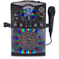 Singing Machine SML385UBK Bluetooth Karaoke System with LED Disco Lights, CD+G, USB, and Microphone, Black [Amazon…