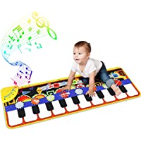 RenFox Kids Musical Mats, Music Piano Keyboard Dance Floor Mat Carpet Animal Blanket Touch Playmat Early Education Toys…