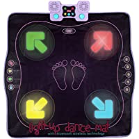 Kidzlane Dance Mat | Light Up Dance Pad with Wireless Bluetooth/AUX or Built in Music | Dance Game with 4 Game Modes…