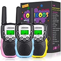 LOOIKOOS Walkie Talkies for Kids, 3 KMs Long Range Children Walky Talky Handheld Radio Kid Toy Gifts for Boys and Girls…