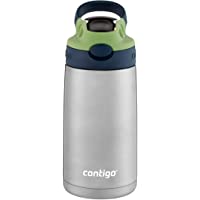 Contigo Kids Stainless Steel Water Bottle with Redesigned AUTOSPOUT Straw, 13 oz, Blueberry & Green Apple