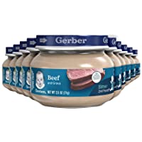 Gerber Purees 2nd Foods , Beef & Gravy, 2.5 Ounce (Pack of 10)