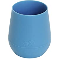 ezpz Tiny Cup (Blue) - 100% Silicone Training Cup for Infants - Designed by a Pediatric Feeding Specialist - 4 months+