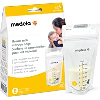 Medela Breastmilk Storage Bags, 25 Count, Ready to Use Breast Milk Storing Bags for Breastfeeding, Self Standing Bag…