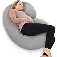 PharMeDoc Pregnancy Pillow C Shaped Full Body Pillow - Dark Grey Cover