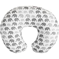 Boppy Nursing Pillow Cover—Premium | Gray Elephants Plaid | Soft, Quick-Dry Microfiber Fabric| Fits Boppy Bare Naked…