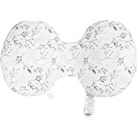 Boppy Side Sleeper Pregnancy Pillow with Removable Jersey Pillow Cover | Gray Falling Leaves | Compact, Stay-Put Design…