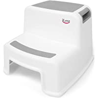2 Step Stool for Kids (Gray 1 Pack) | Toddler Stool for Toilet Potty Training | Slip Resistant Soft Grip for Safety as…