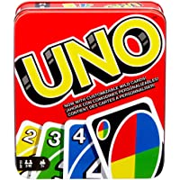 UNO Family Card Game, with 112 Cards in a Sturdy Storage Tin, Travel-Friendly, Makes a Great Gift for 7 Year Olds and Up…