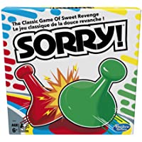 Sorry! Board Game for Kids Ages 6 and Up; Classic Hasbro Board Game; Each Player Gets 4 Pawns; Family Game