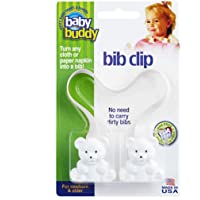 Baby Buddy Bib Clip, White