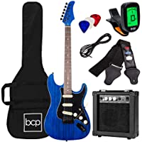 Best Choice Products 39in Full Size Beginner Electric Guitar Starter Kit w/Case, Strap, 10W Amp, Strings, Pick, Tremolo…