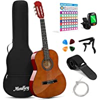 Moukey 36" Acoustic Guitar 3/4 Junior Classical Guitarra Acustica for Beginner Kid Teen Adult with Chord Poster, Gig Bag…