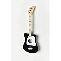 Loog 3 String Acoustic Kids Guitar for Beginners, App & Lessons, Black, for Children (LGMIK)