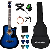 Joymusic 6 String 38" Acoustic Guitar Kit,Blueburst,Gloss (JG-38C,BLS), Right