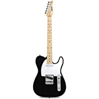 LyxPro 39” Electric Telecaster Guitar | Solid Full-Size Paulownia Wood Body, 3-Ply Pickguard, C-Shape Neck, Ashtray…