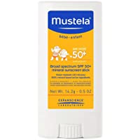 Mustela Broad Spectrum SPF 50-Plus Mineral Sunscreen Stick, 0.5 Oz