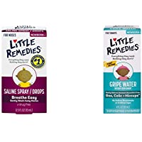 Little Remedies Infant Gas and Nose Solutions (1-0.5 oz Saline Spray and Drops, 1-4 oz Fast Acting Gripe Water)