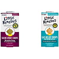Little Remedies Saline Spray and Drops | Safe for Newborns | 0.5 Fl Oz (Pack of 1) and Little Remedies Gas Relief Drops…