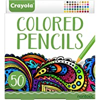 Crayola Colored Pencils, Adult Coloring, Fun At Home Activities, 50 Count, Multicolor