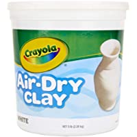 Crayola Air Dry Clay, Natural White Modeling Clay, 5 Lb Bucket