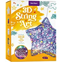 3D String Art Kit for Kids - Makes a Light-Up Star Lantern with 20 Multi-Colored LED Bulbs - Kids Gifts - Crafts for…