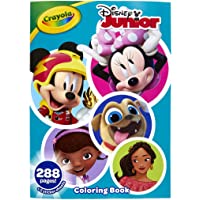 Crayola Disney Coloring Book with Stickers, Disney Junior, Gift for Kids, 288 Pages, Ages 3, 4, 5, 6