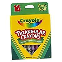 Triangular Crayons, Toddler Crayons, Coloring Gift for Kids Assorted, 7/16 X 4 in 1 Pack - 16 Triangular Crayons