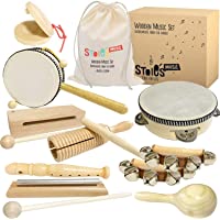 Stoie's International Wooden Music Set for Toddlers and Kids- Eco Friendly Musical Set with A Cotton Storage Bag…