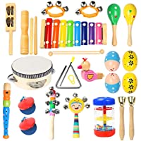 Ehome Toddler Musical Instruments, Wooden Percussion Instruments Educational Preschool Toy for Kids Baby Instrument…