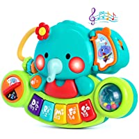 Baby Piano Toy 6 to 12 Months Elephant Light Up Music Baby Toys for 6 9 12 18 Months Early Learning Educational Piano…