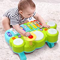Xylophone Table Music Toys of Ohuhu, Multi-Function Toys Kids Drum Set, Discover & Play Piano Keyboard, Xylophone Set…