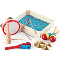 Melissa & Doug Band-in-a-Box Clap! Clang! Tap! - 10-Piece Musical Instrument Set