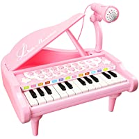 Love&Mini Piano Toy Keyboard for Kids Birthday Gift Age 1+ Pink 24 Keys Toddler Piano Music Toy Instruments with…